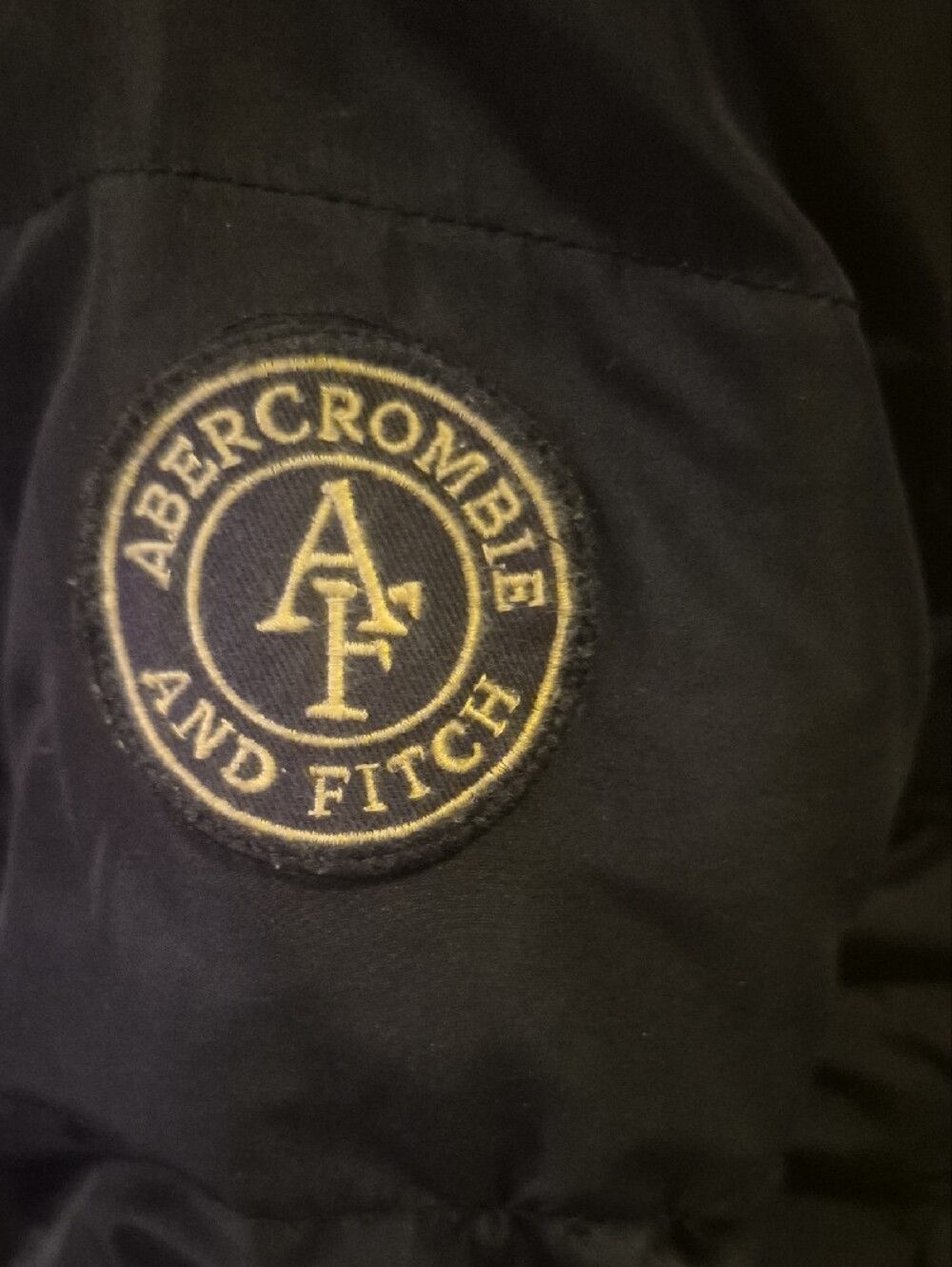 abercrombie Woman Navy Hooded Puffer Jacket - Picture 3 of 5
